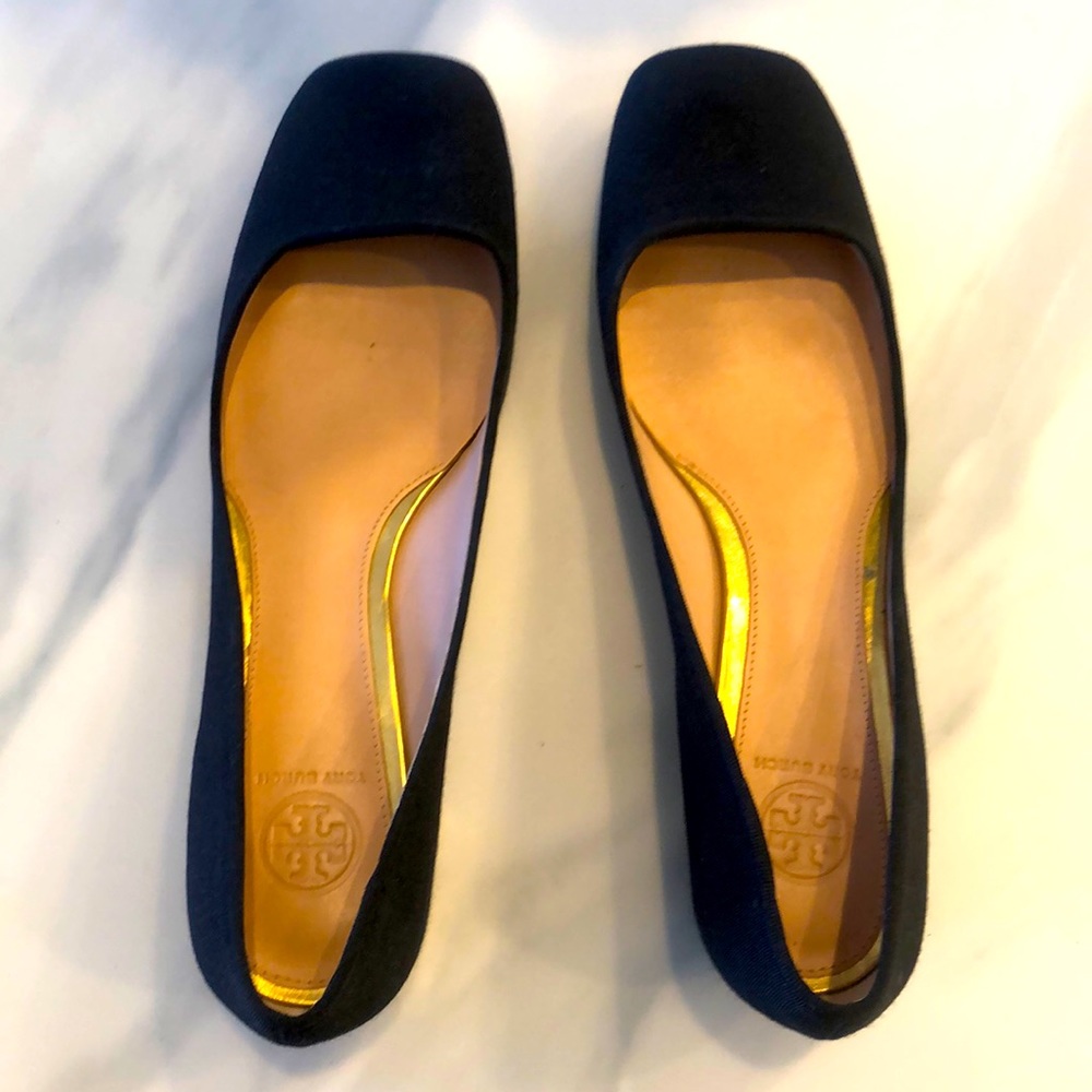 Tory Burch Black and Gold Dress Shoes